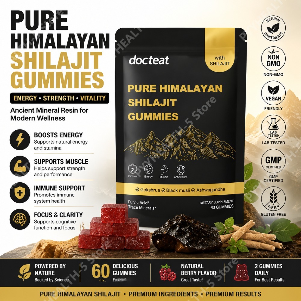 Herbal And Wellness - Docteat Saf Himalaya Şilajit Jelibonları, Aşvaganda