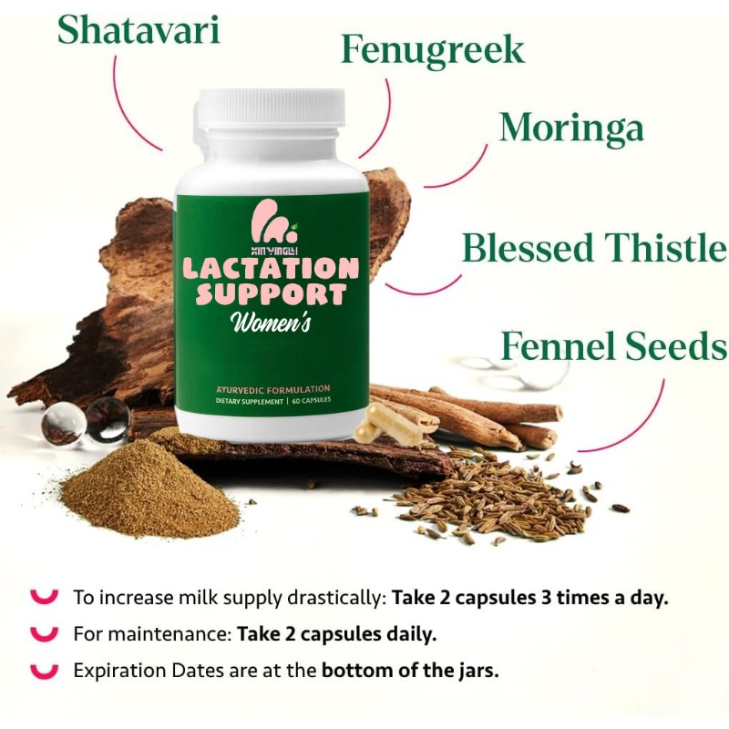 Ayurvedic & Herbal Wellness Kits - 60 Kapsül Ayurvedik Emzirme Desteği, Moringa,