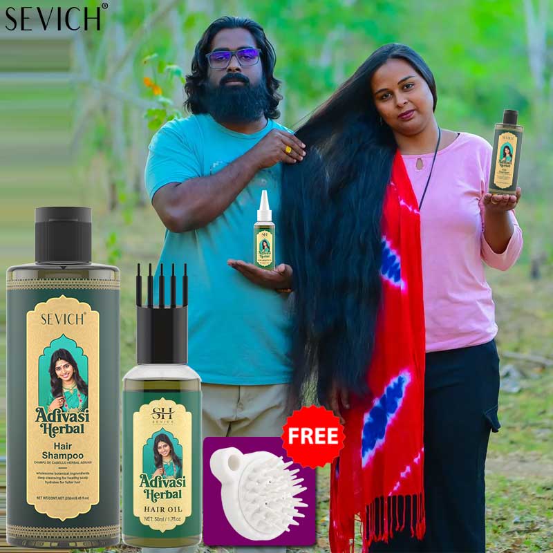 Ayurvedic & Herbal Wellness Kits - Ayurveda Saç Uzatma Yağı Hindistan Adivasi