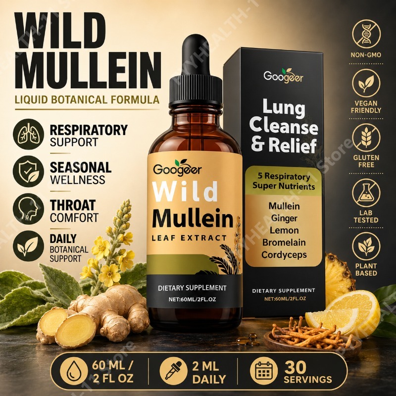 Herbal And Wellness - Mullein Sıvı Damlaları Bitkisel Karışım Zencefil
